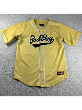 Bad Boy Notorious BIG Biggie #72 Jersey Yellow Black Y2K Men’s Size XL